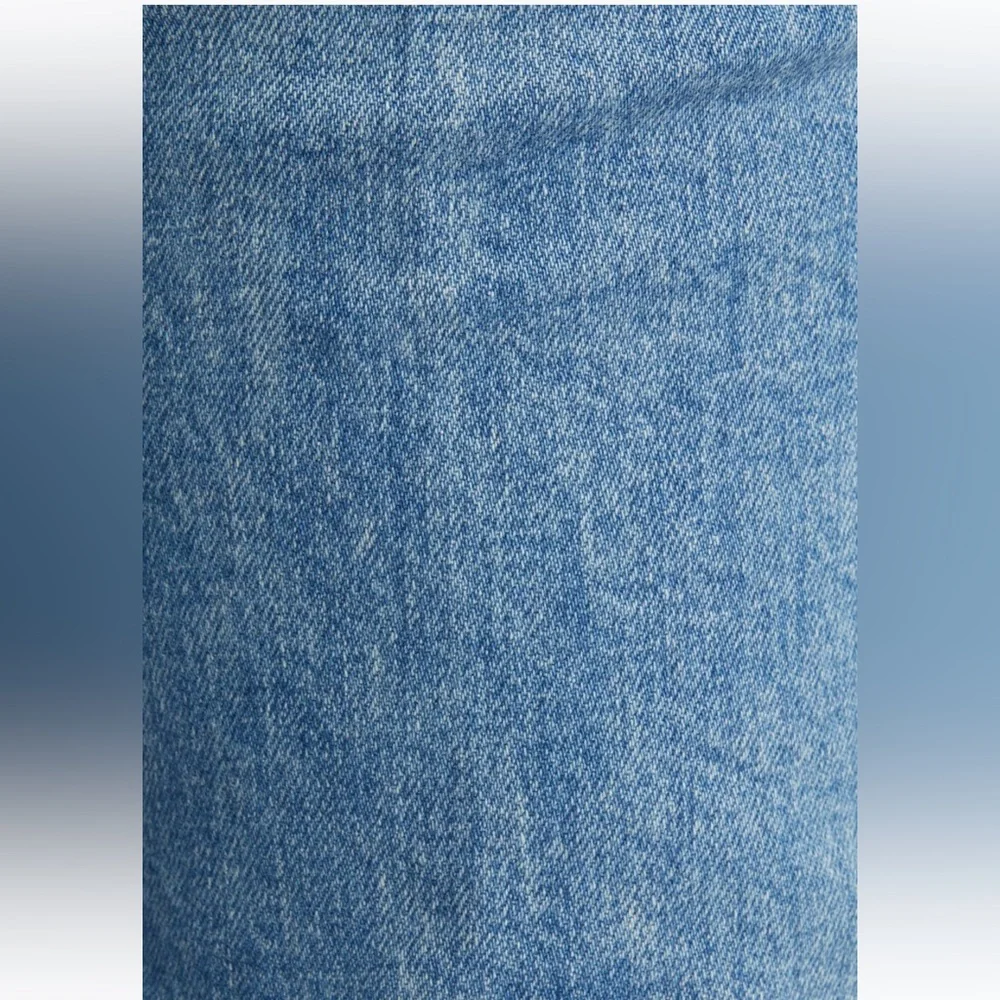 MOTHER Superior The Tripper High Waist Flood Frayed Flare Blue Jeans - Picture 6 of 9